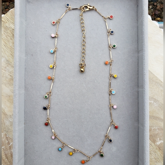 11. Small Sun Layering Necklace with Lobster Clasp - Picture 4 of 4